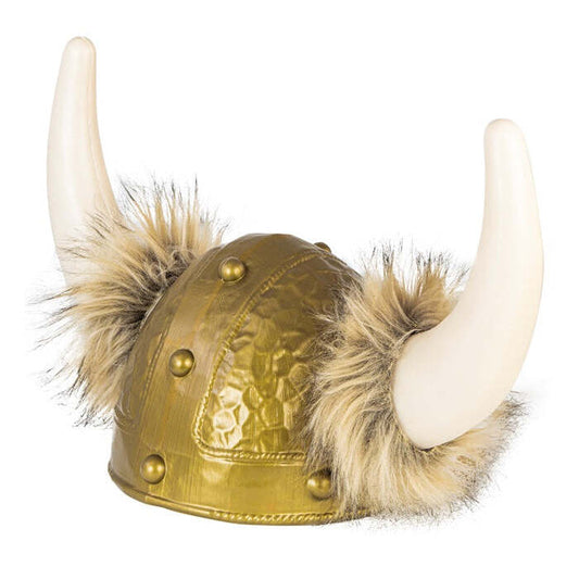 Deluxe Viking Helmet With Fur