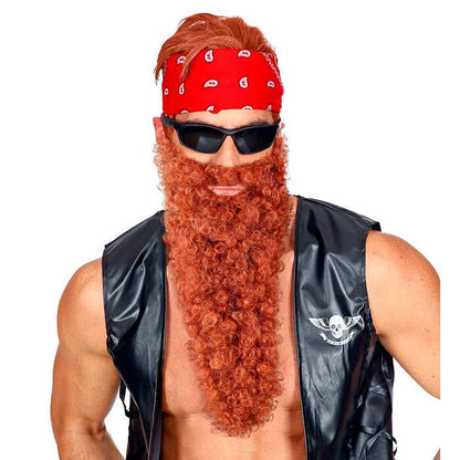 Red Maxi Beard With Moustache