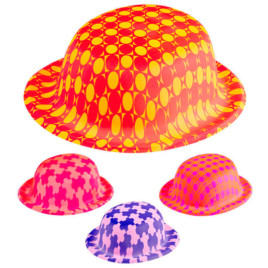 Fantasy Bowler Hat 4 Neon Color Ass.