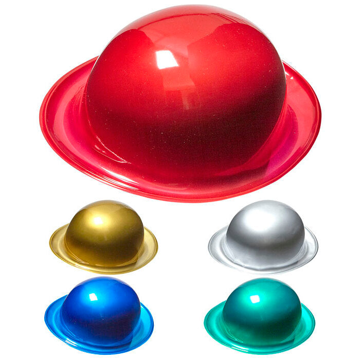 Metallic Bowler Hat 5 Colors Ass.