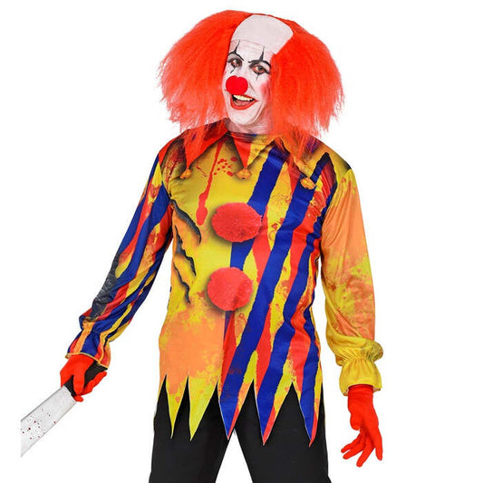 Horror Clown  Photorealistic Sublimation Printed Long Sleeve T-Shirt 