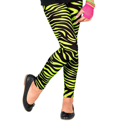 Neon Green Animalier The 80S Leggings