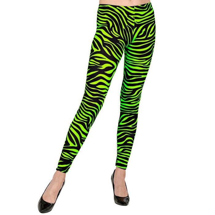 Neon Green Animalier The 80S Leggings
