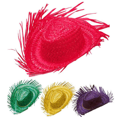 Straw Gringo Hat 4 Colors Ass.