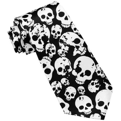 Satin Skulls Tie