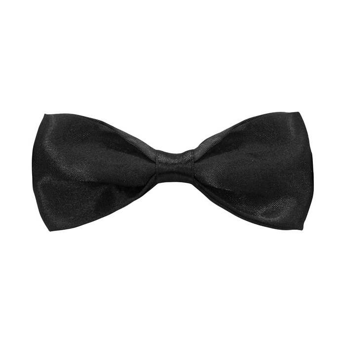 Black Bow Tie Satin