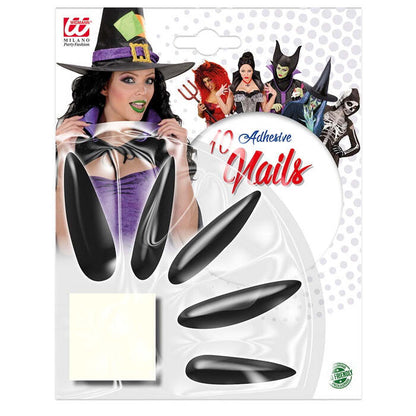 Set Of 10 Jumbo Witch Nails With 10 Adhesive Tabs