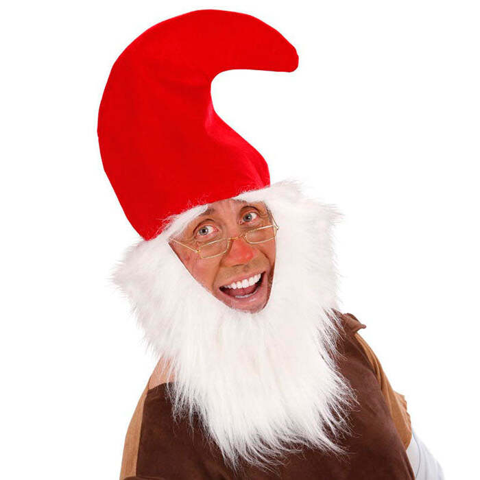 Gnome Hat With Beard & Eyebrows