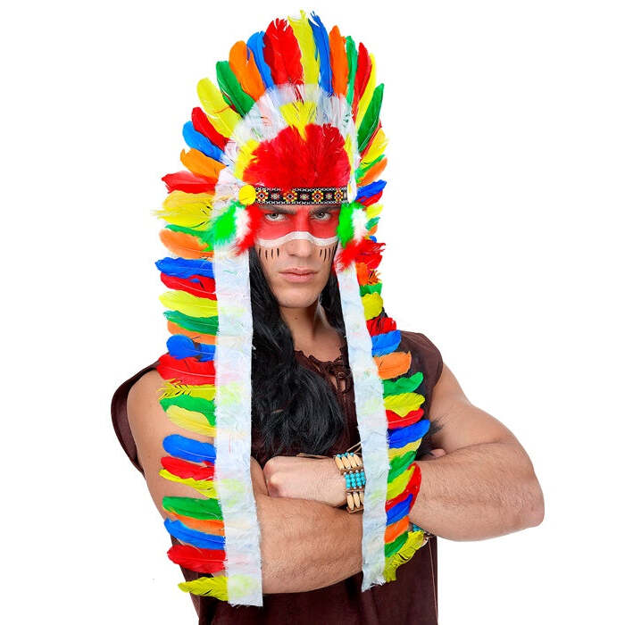 Extra Long Native Indian Headdress Abt. 160 Cm