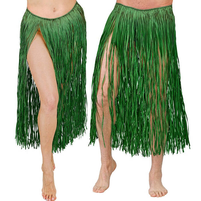 Green Raffia Hula Skirt 80 Cm