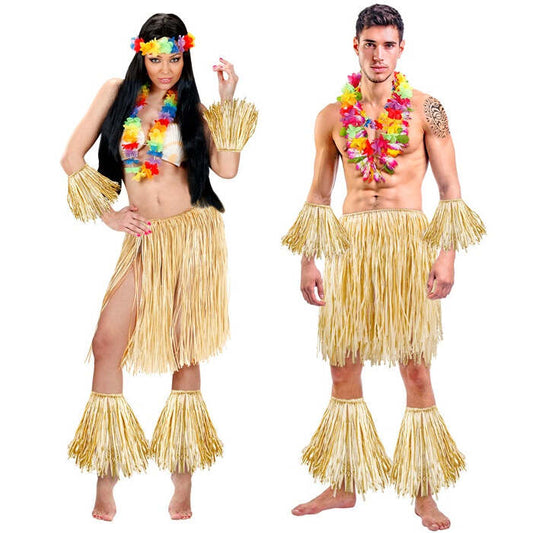 Hula / Maori / Zulu  Raffia Skirt, Armpieces, Legpieces 