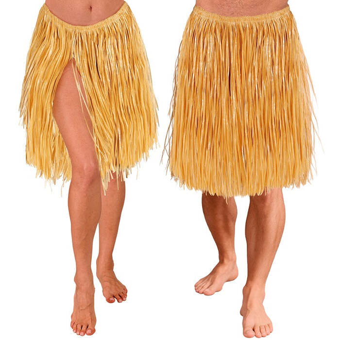Hula Skirt Straw Color 55 Cm