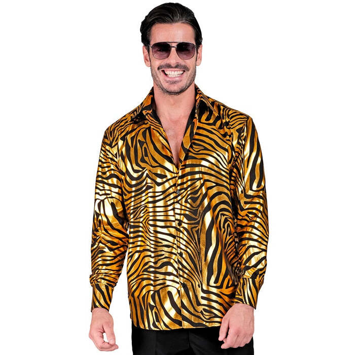 Gold Animalier Party Fashion Shirt  Shirt 