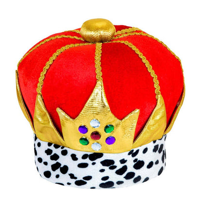 Deluxe Maxi Velvet Crown Studded With Jewels