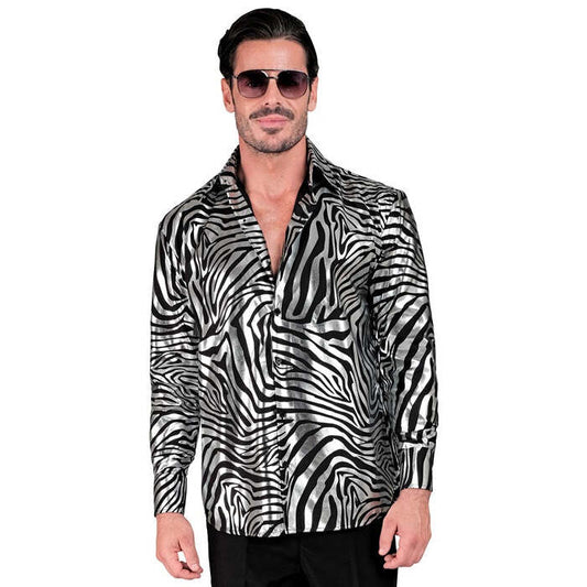 Silver Animalier Party Fashion Shirt  Shirt 