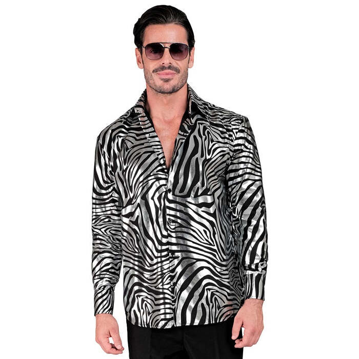 Silver Animalier Party Fashion Shirt  Shirt 