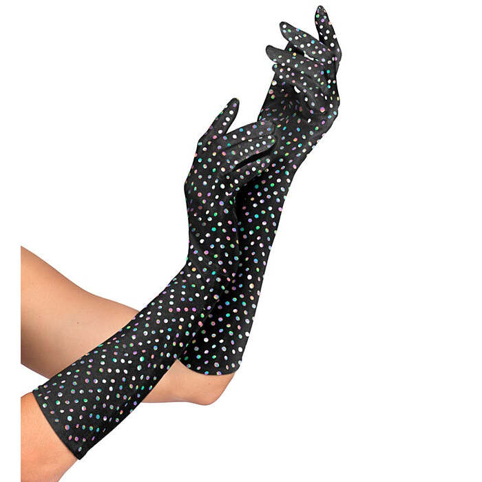 Sparkling Velvet Gloves 42 Cm