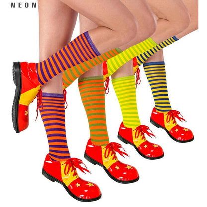 Neon Striped Socks 4 Color Combinations Ass.