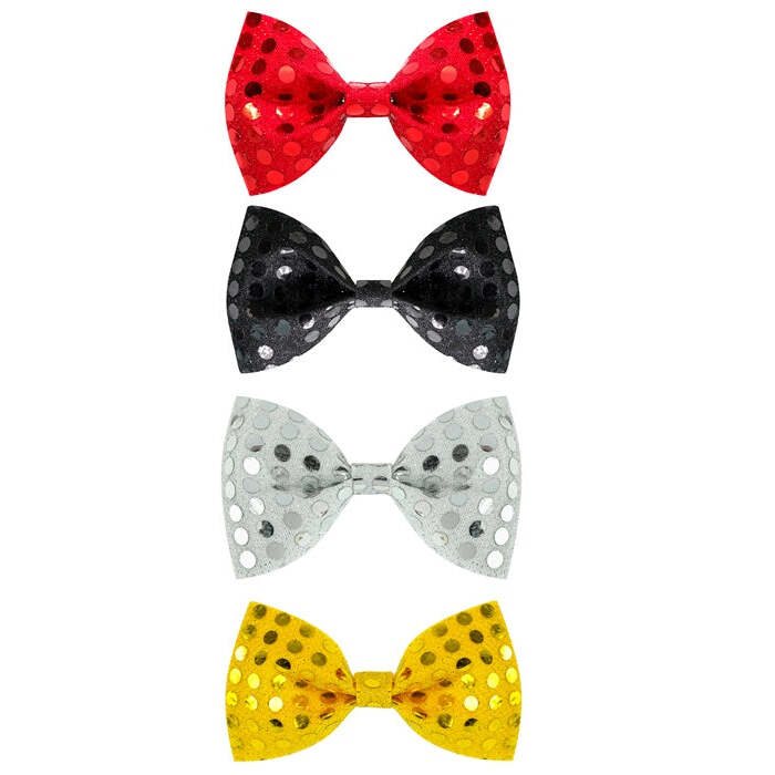 Sequin Bow Tie 4 Colors Ass.