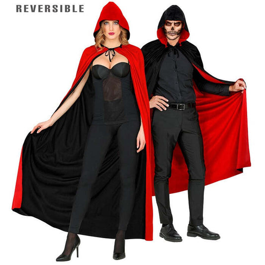 Black/Red Reversible Hooded Cape140 Cm