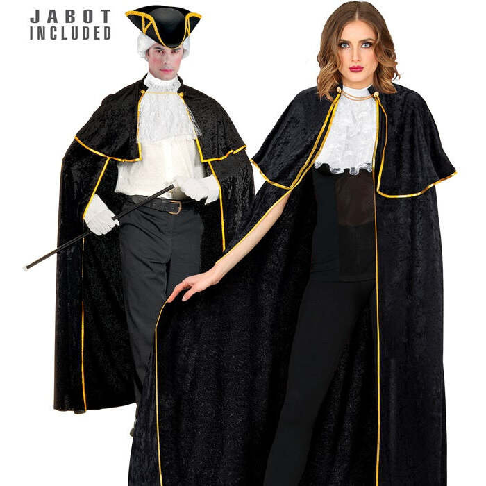 Venetian Cape With Jabot Velvet - 142 Cm