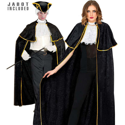 Venetian Cape With Jabot Velvet - 142 Cm
