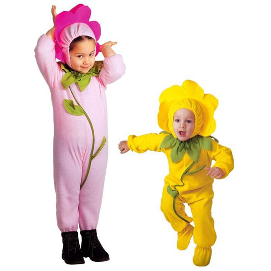 Flower 2 Assorted Colours Jumpsuit Headpiece Costume for Girls Image 1