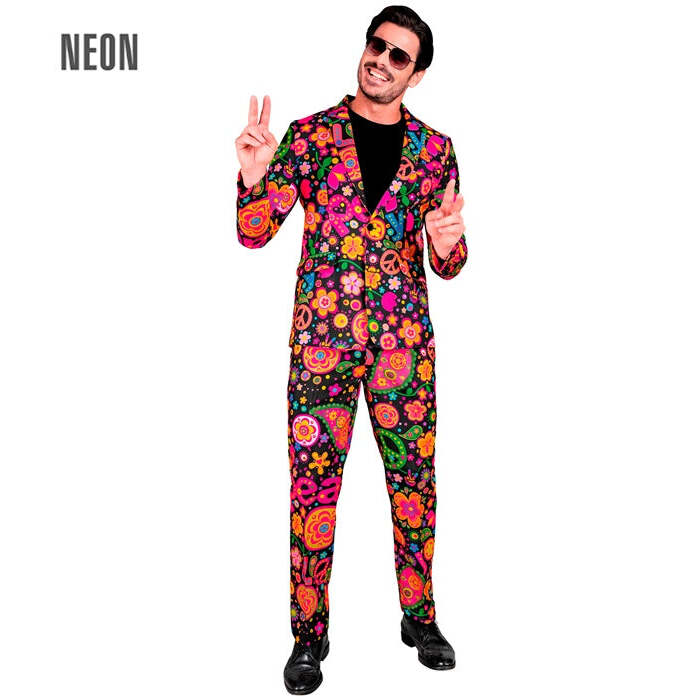 Neon Hippie Party Fashion Suit  Jacket, Pants 
