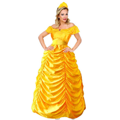 Beauty Queen  Dress With Wire Hoop, Belt, Headpiece 