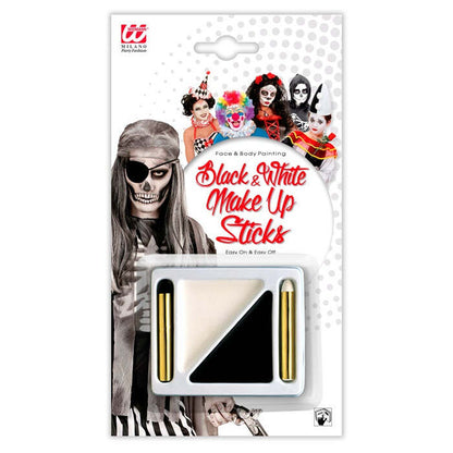 Black & White Make-Up Set  2 Colors 7,2 Ml & 2 Sticks 4,5 Ml In Tray 