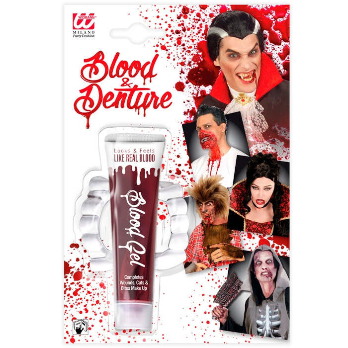 Professional Blood In Tube With Fangs - 28 Ml