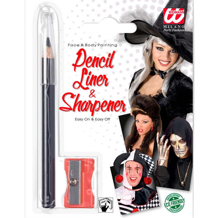 Black Pencil Liner With Sharpener