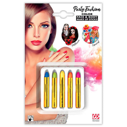 Set Of 5 Hot Colors Sticks - 11 Ml