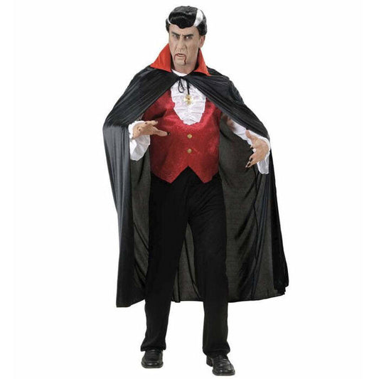 Black Cape With Red Satin Collar  136 Cm