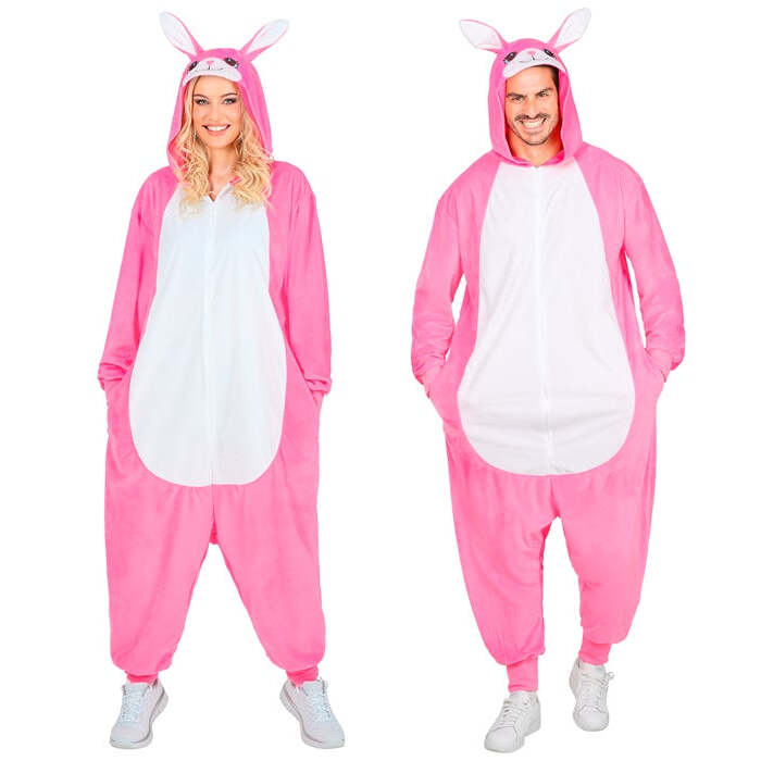 Plush Onesie Bunny  Hooded Jumpsuit 