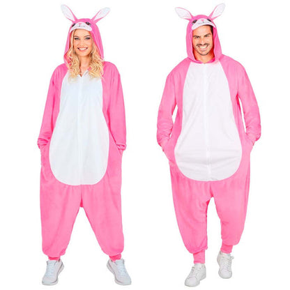Plush Onesie Bunny  Hooded Jumpsuit 