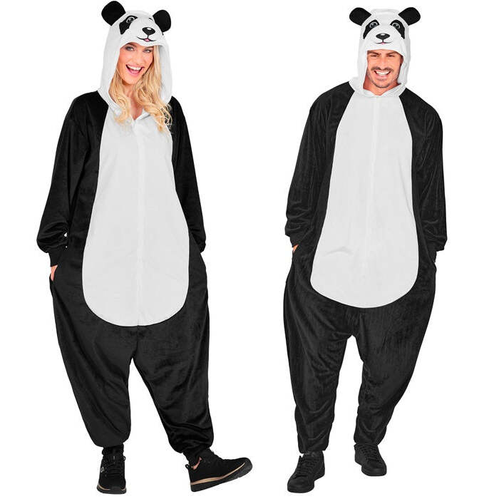 Plush Onesie Panda  Hooded Jumpsuit 