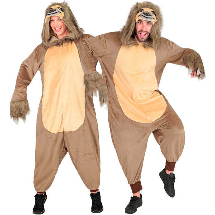 Plush Onesie Sloth  Hooded Jumpsuit 