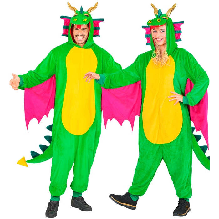 Plush Onesie Dragon  Hooded Jumpsuit 