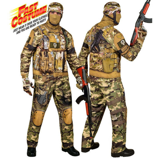 Soldier Fast Costume  Jacket, Pants, Gloves, Mask 