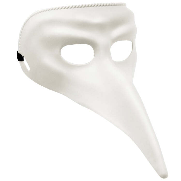 Paintable White Venetian Mask Plastic