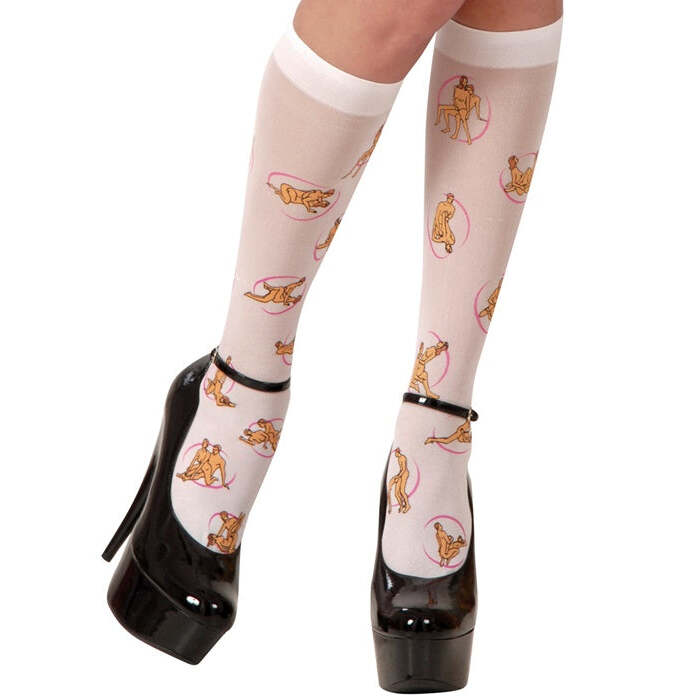 White Kamasutra Socks 70 Den