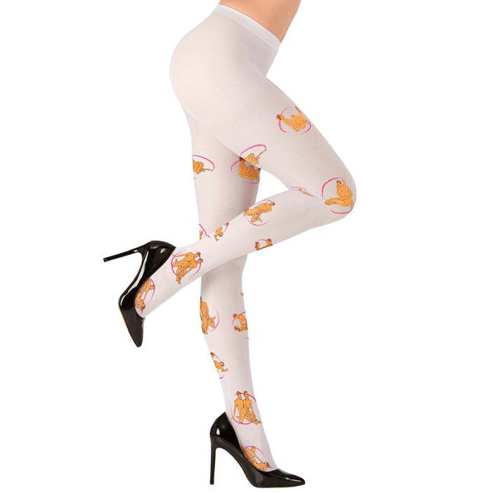 White Kamasutra Pantyhose 40 Den