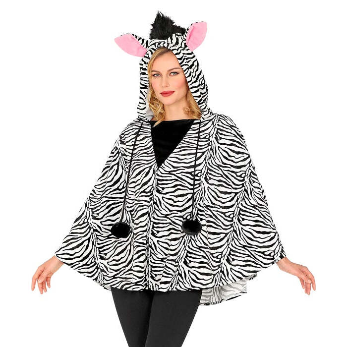 Zebra  Hooded Poncho 