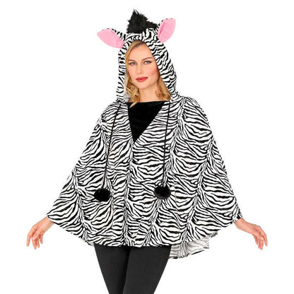 Zebra  Hooded Poncho 