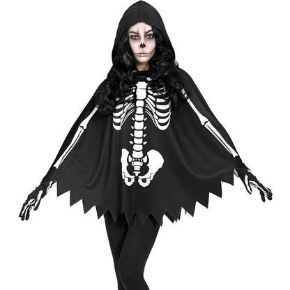 Skeleton  Hooded Poncho 