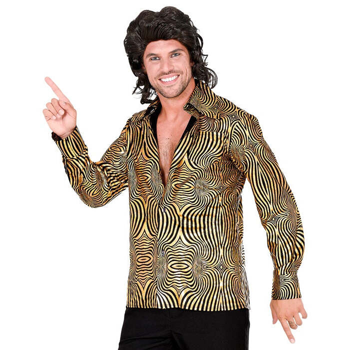 The 70S Disco Style - Golden Waves  Shirt 