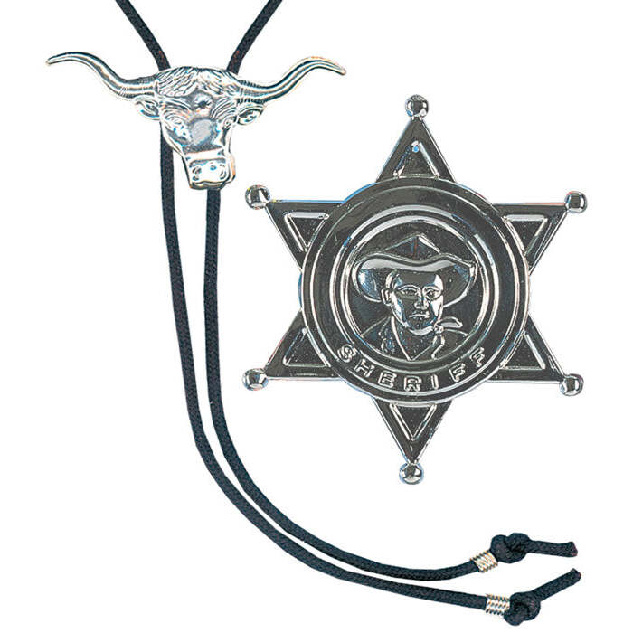 Cowboy Set  String Tie, Star 