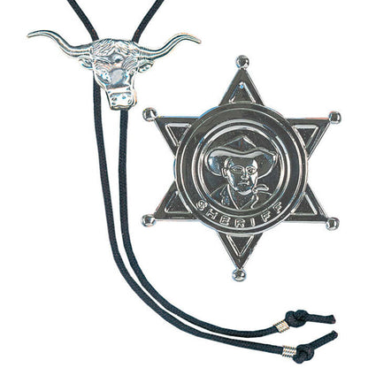 Cowboy Set  String Tie, Star 