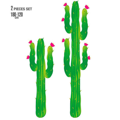 Set Of 2 Cactus H 180 And 120 Cm